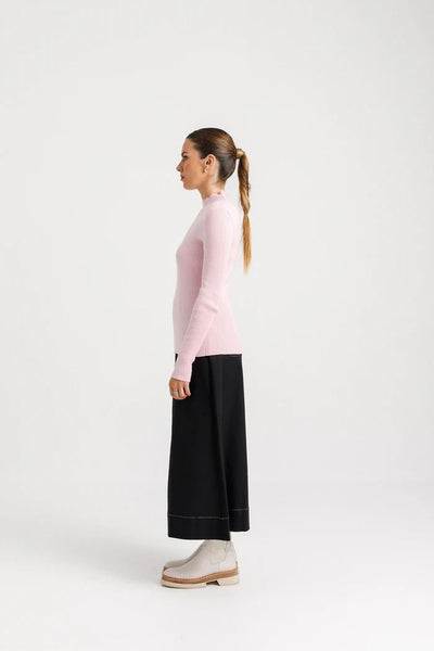 Mock Neck Long Sleeve - Blush