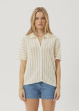 Claudia Knit Shirt - White/Sand