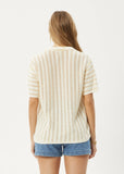 Claudia Knit Shirt - White/Sand