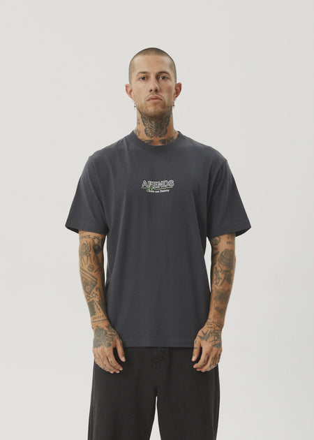 Cracks & Crevasses Sea Tee - Charcoal