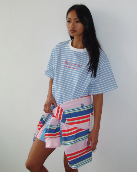 Beach Cottage Shirt - Black/White