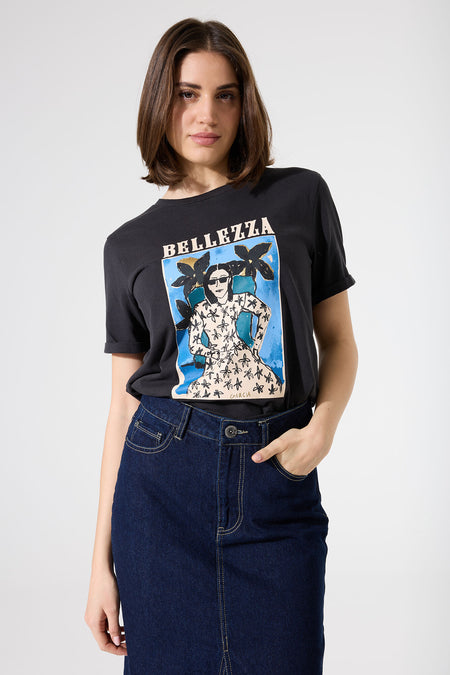 Cracks & Crevasses Sea Tee - Charcoal