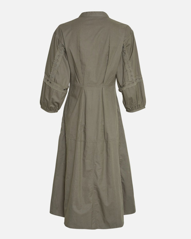 Jeovana Petronia 3/4 Sleeve Dress - mulled Basil