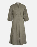 Jeovana Petronia 3/4 Sleeve Dress - mulled Basil