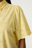 Broderie Anglaise Shirt - Lemon Crush