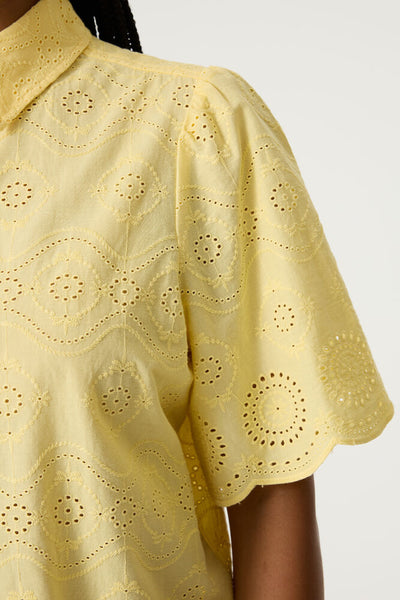 Broderie Anglaise Shirt - Lemon Crush