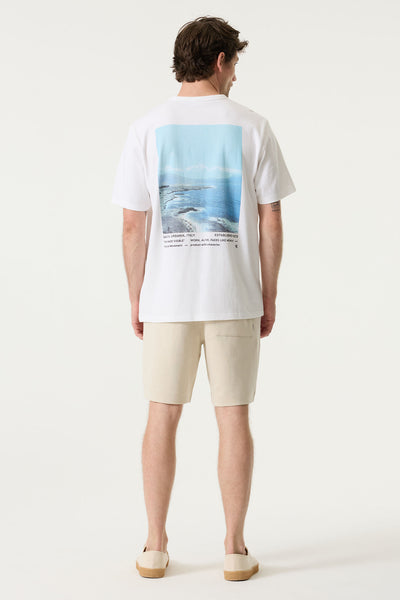 White Tee With Back Print