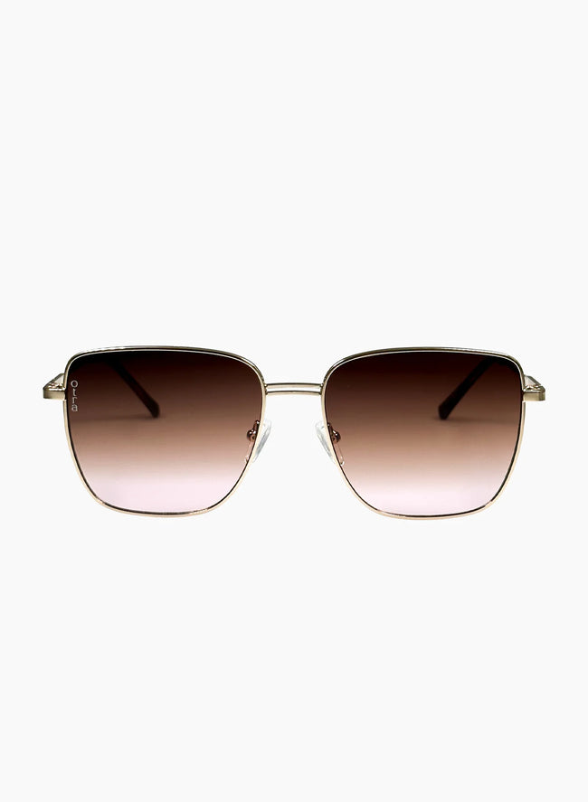 Rita Sunglasses - Gold Brown/Pink