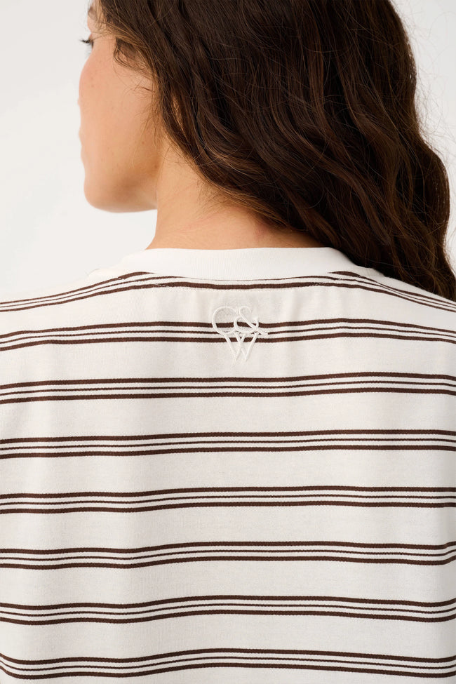 Jayde Tee - Truffle Stripe