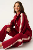 Corey Zip Through Sweater - Mulberry