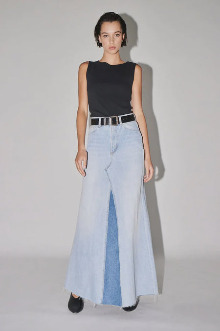 Darcy Maxi Skirt - Light Vintage Indigo