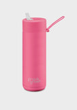Frank Green Ceramic Reusable Bottle 20oz/595ml - Neon Pink
